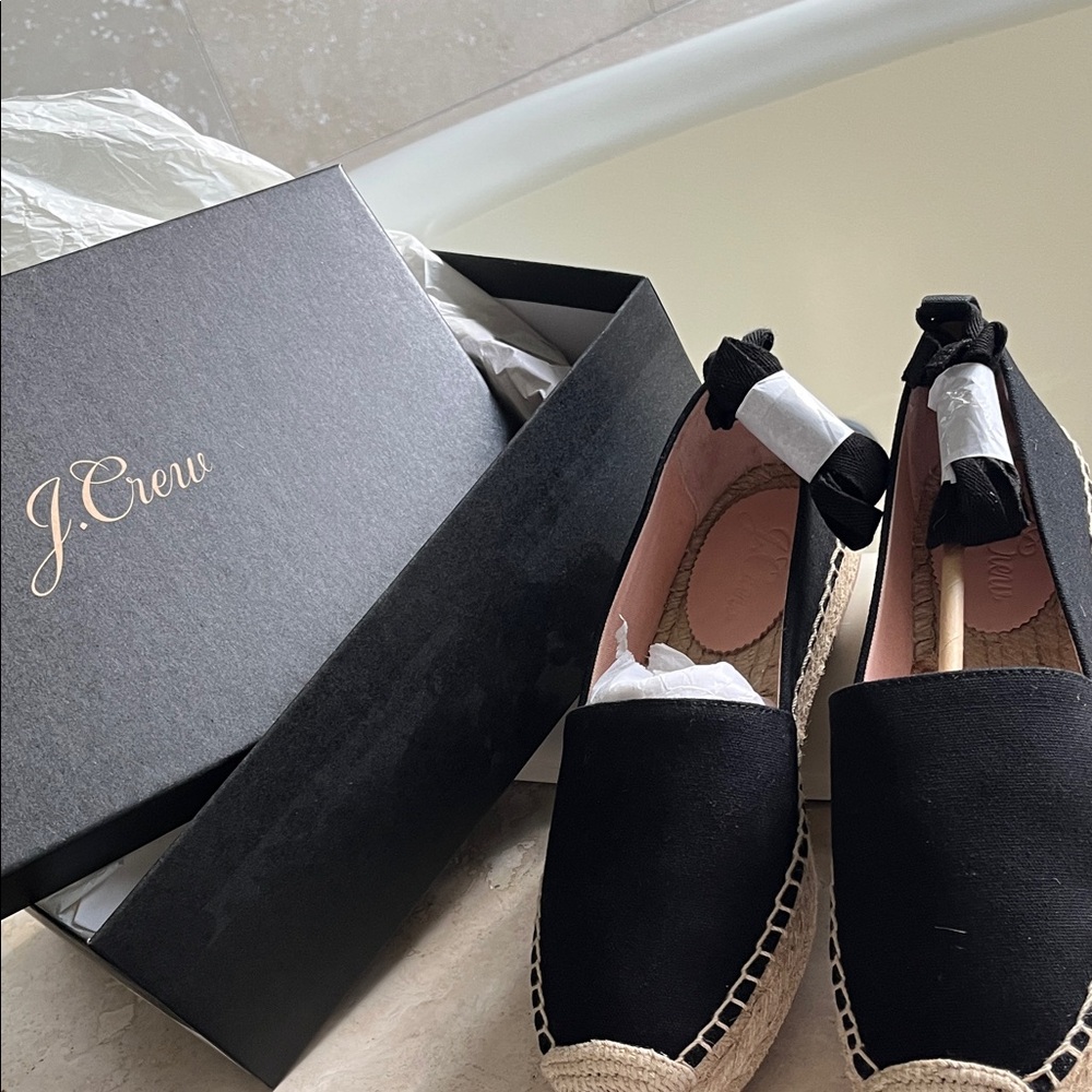 BRAND NEW in box J Crew black espadrilles